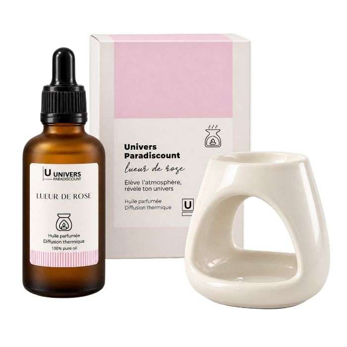 UNIVERSPARADISCOUNT HUILE PARFUMEE DIFFUSION THERMIQUE LUEUR DE ROSE 50 ML