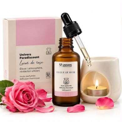 UNIVERSPARADISCOUNT HUILE PARFUMEE DIFFUSION THERMIQUE LUEUR DE ROSE 50 ML