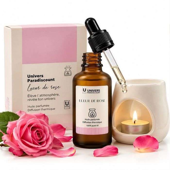UNIVERSPARADISCOUNT HUILE PARFUMEE DIFFUSION THERMIQUE LUEUR DE ROSE 50 ML