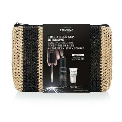 FILORGA OFFRE TIME FILLER INTENSIVE 5XP SERUM ANTI RIDE 30 ML + CREME CORRECTION 15 ML ET TROUSSE OFFERTS