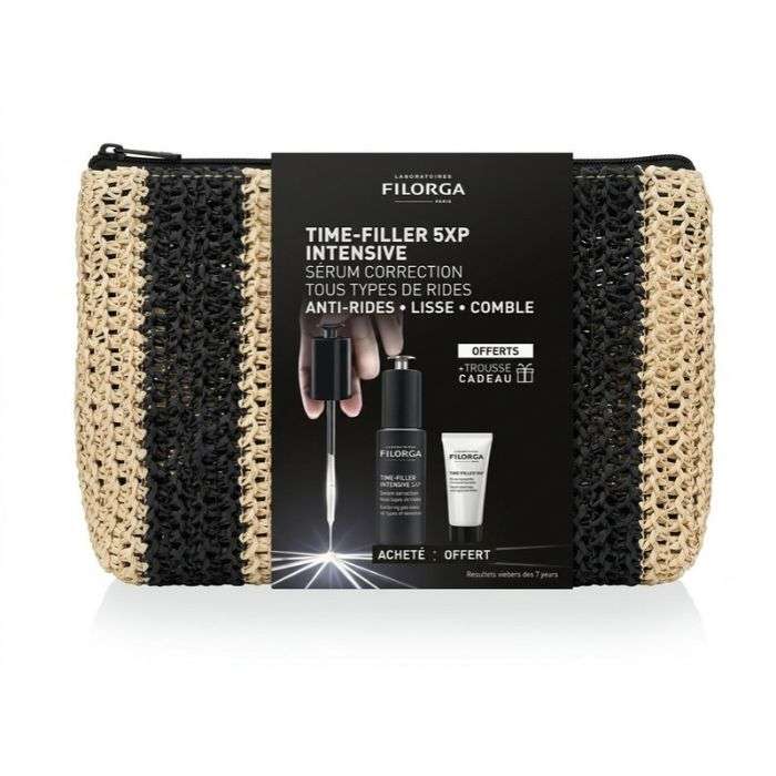 FILORGA OFFRE TIME FILLER INTENSIVE 5XP SERUM ANTI RIDE 30 ML + CREME CORRECTION 15 ML ET TROUSSE OFFERTS