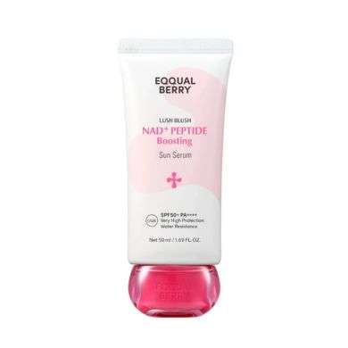EQQUAL BERRY LUSH BLUSH NAD+ PEPTIDE BOOSTING SUN SERUM SPF 50+ PA++++ 50 ML