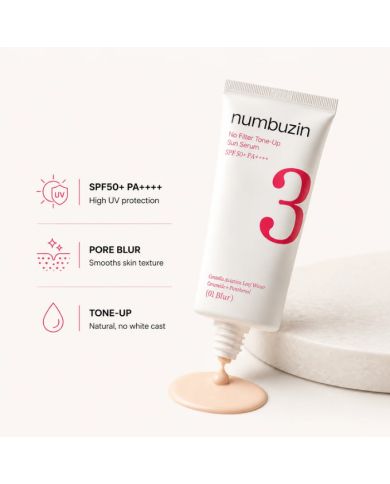 NUMBUZIN NO FILTER TONE UP SUN SERUM SPF 50+ PA++++ 01 BLUR 50 ML