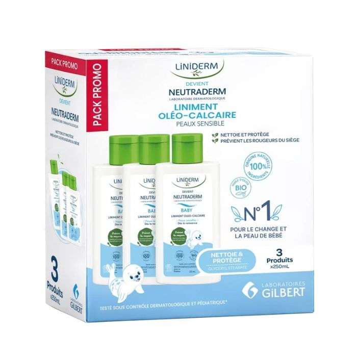 GILBERT NEUTRADERM LINIMENT OLEO CALCAIRE 3 x 250 ML