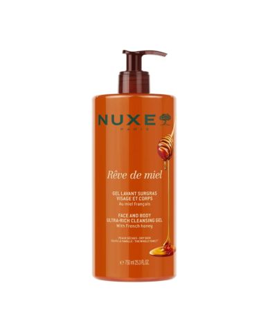 NUXE REVE DE MIEL GEL LAVANT SURGRAS VISAGE ET CORPS 750 ML