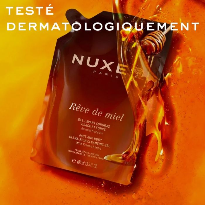 NUXE REVE DE MIEL GEL LAVANT SURGRAS VISAGE ET CORPS RECHARGE 400 ML