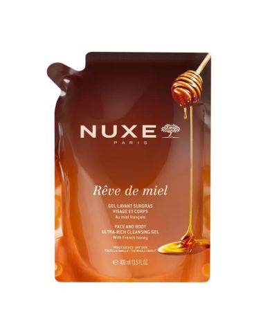 NUXE REVE DE MIEL GEL LAVANT SURGRAS VISAGE ET CORPS RECHARGE 400 ML
