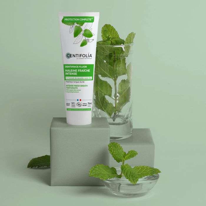 CENTIFOLIA DENTIFRICE FLUOR HALEINE FRAICHE INTENSE MENTHE VERTE 75 ML