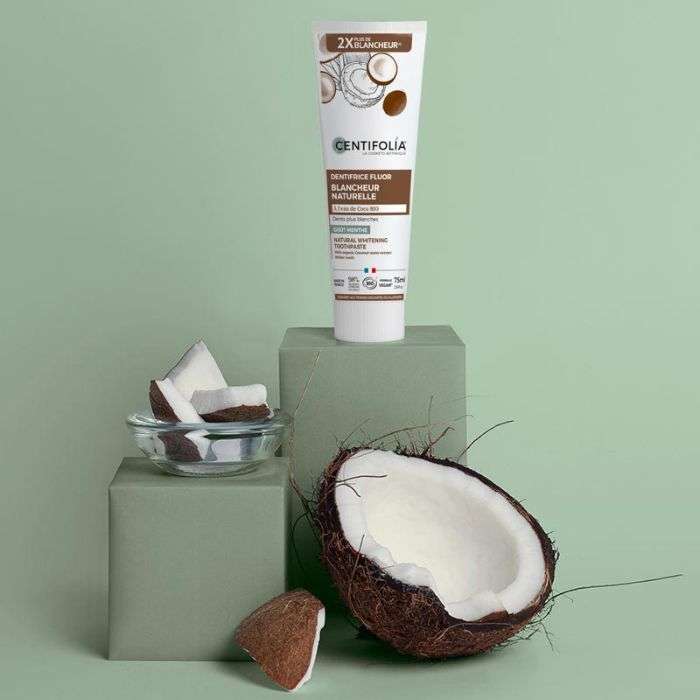 CENTIFOLIA DENTIDRICE FLUOR BLANCHEUR NATURELLE EAU DE COCO 75 ML