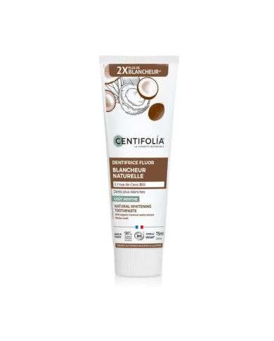 CENTIFOLIA DENTIDRICE FLUOR BLANCHEUR NATURELLE EAU DE COCO 75 ML