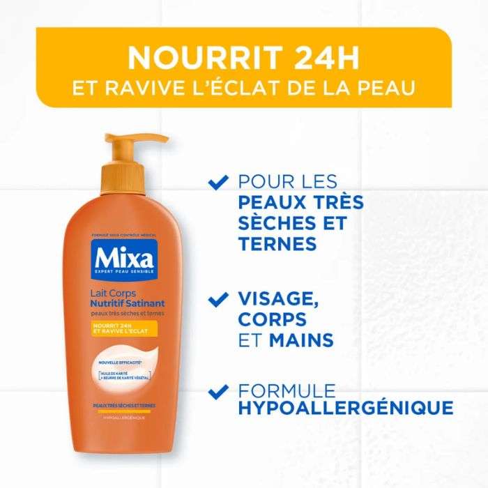 MIXA LAIT CORPS NUTRITIF SATINANT 250 ML