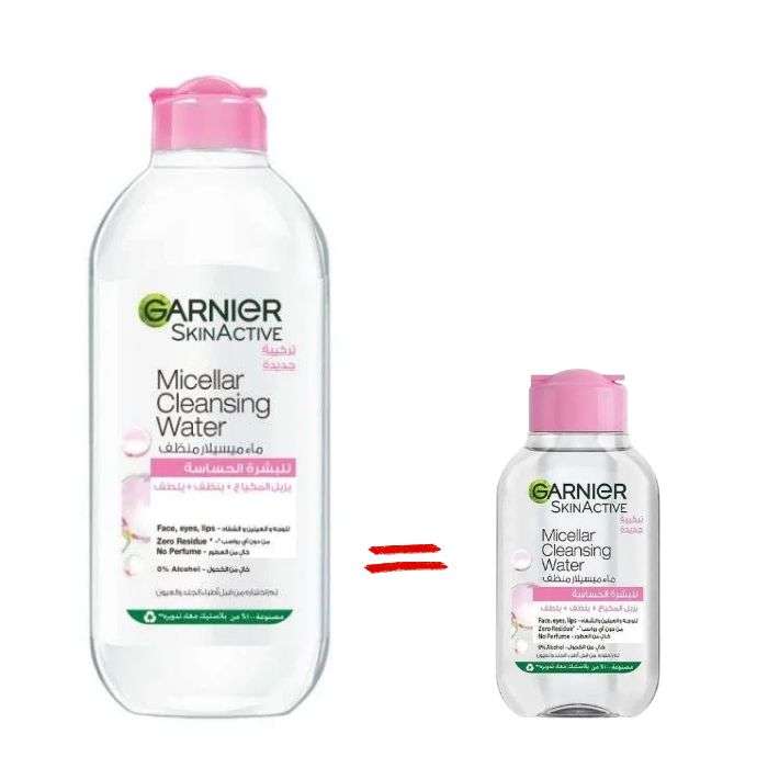 GARNIER SKIN ACTIVE SOLUTION MICELLAIRE NETTOYANTE 400 ML + FORMAT 100 ML