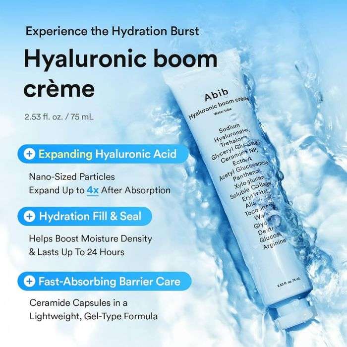 ABIB HYALURONIC BOOM CREME WATER TUBE 75 ML