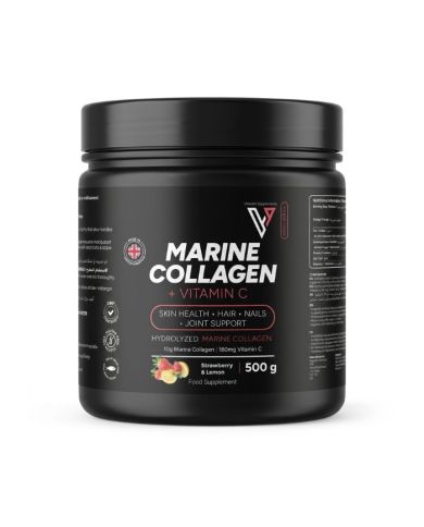 VHEALTH MARINE COLLAGEN VITAMINE C STRAWBERRY AND LEMON FLAVOUR 500 G