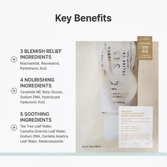 DR ALTHEA 345 RELIEF CREAM MASK PACK DE 4