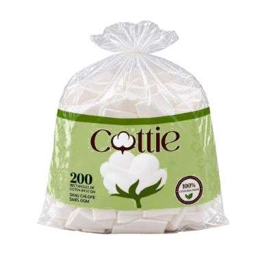 COTTIE 200 RECTANGLES DE COTON 100% BIO