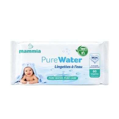 MAMMIA PURE WATER LINGETTES BEBE 60 UNITES