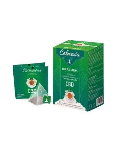 CALMEXIA INFUSION RELAXATION CBD COMPLEMENT ALIMENTAIRE A BASE DE CANNABIS ET CAMOMILLE 10 SACHETS