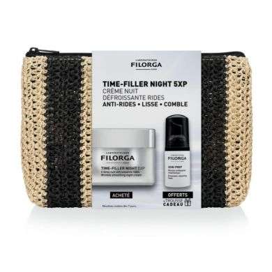 FILORGA OFFRE TIME FILLER CREME NUIT 5XP 50 ML + SKIN PREP MOUSSE NETTOYANTE ET TROUSE OFFERT