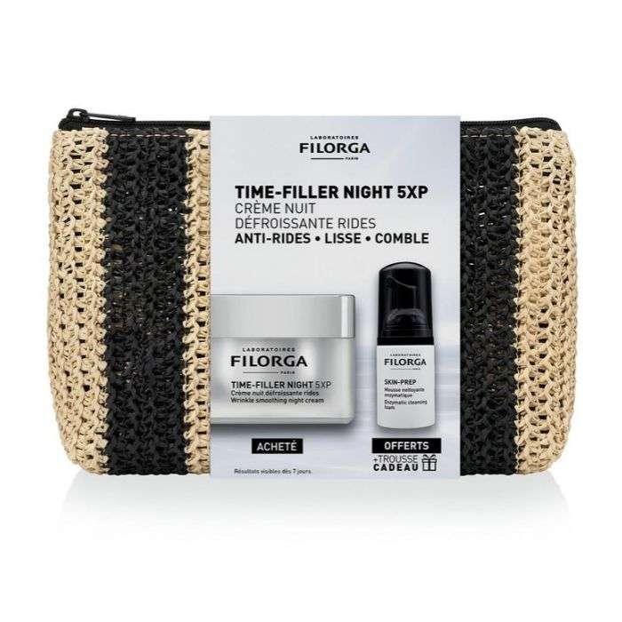 FILORGA OFFRE TIME FILLER CREME NUIT 5XP 50 ML + SKIN PREP MOUSSE NETTOYANTE ET TROUSE OFFERT