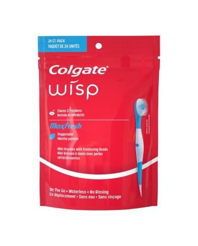 COLGATE WISPS MAX FRESH MINI BROSSES A DENTS 24 UNITES