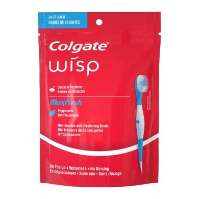 COLGATE WISPS MAX FRESH MINI BROSSES A DENTS 24 UNITES
