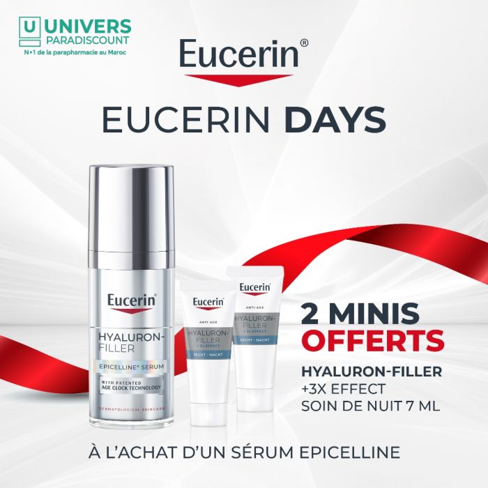 EUCERIN OFFRE HYALURON FILLER EPICELLINE SERUM ANTI RIDES 30 ML + 2 HYALURON FILLER FORMAT VOYAGE OFFERT