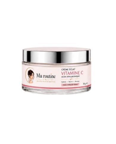 MA ROUTINE CREME ECLAT VITAMINE C ACIDE HYALURONIQUE TOUS TYPES DE PEAUX 50 G