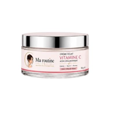MA ROUTINE CREME ECLAT VITAMINE C ACIDE HYALURONIQUE TOUS TYPES DE PEAUX 50 G