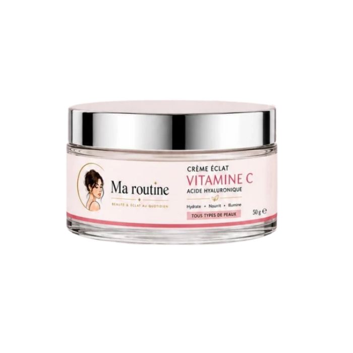 MA ROUTINE CREME ECLAT VITAMINE C ACIDE HYALURONIQUE TOUS TYPES DE PEAUX 50 G