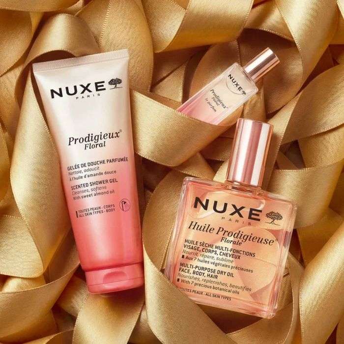 NUXE COFFRET LA COLLECTION PRODIGIEUX FLORAL AVEC POCHETTE OFFERTE