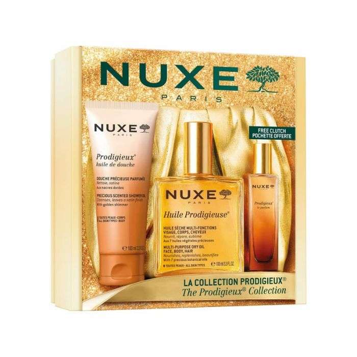 NUXE COFFRET LA COLLECTION PRODIGIEUX AVEC POCHETTE OFFERTE