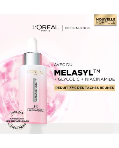 L'OREAL PARIS GLYCOLIC BRIGHT SERUM 8% ECLAIRCISSANT ANTI TACHES 30 ML