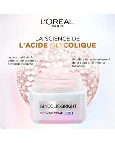 L'OREAL PARIS GLYCOLIC BRIGHT CREME DE NUIT 50 ML