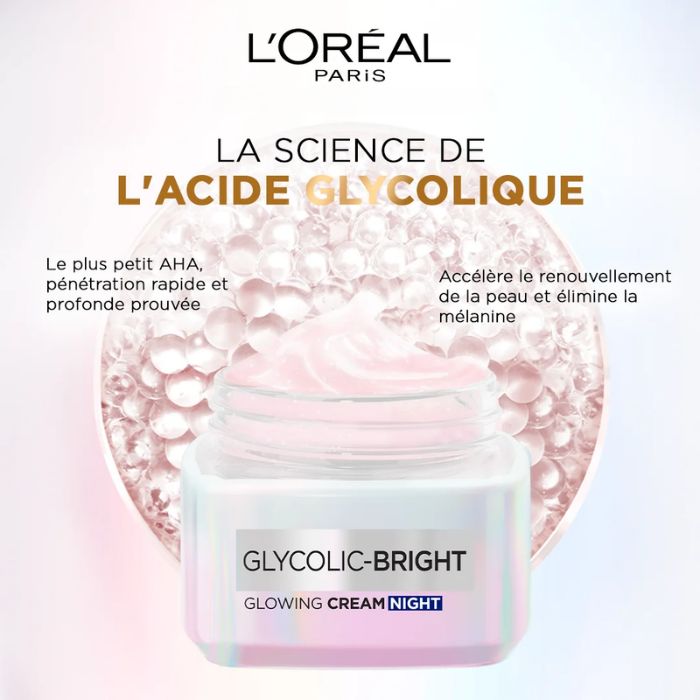 L'OREAL PARIS GLYCOLIC BRIGHT CREME DE NUIT 50 ML
