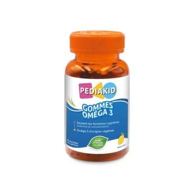 PEDIAKID GOMMES OMEGA 3 GOUT CITRON 60 OURSONS SANS GELATINE