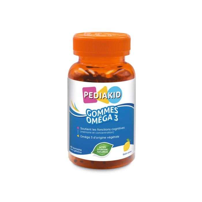 PEDIAKID GOMMES OMEGA 3 GOUT CITRON 60 OURSONS SANS GELATINE