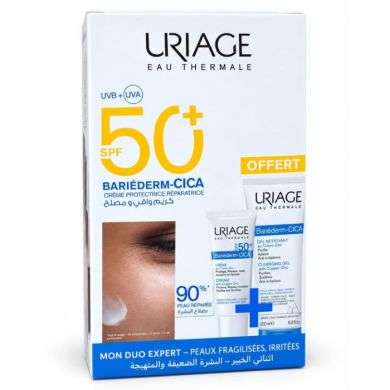 URIAGE OFFRE BARIEDERM CICA CREME REPARATRICE SPF50+ 40 ML + BARIEDERM CICA GEL NETTOYANT 200 ML OFFERT