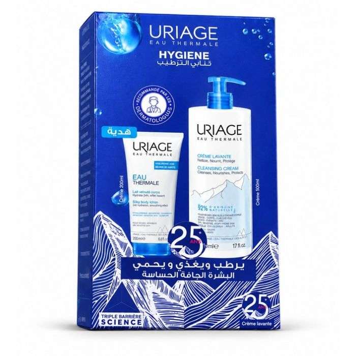 URIAGE OFFRE CREME LAVANTE SURGRAS MOUSSANT SANS SAVON 500 ML + LAIT VELOUTE CORPS 200 MLOFFERT