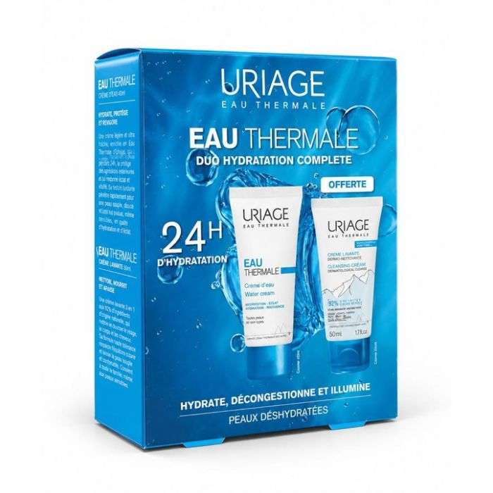 URIAGE OFFRE EAU THERMALE CREME D'EAU 40 ML + CREME LAVANTE 50 ML OFFERTE