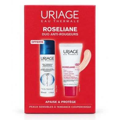 URIAGE OFFRE ROSELIANE CC CREME SPF50+ TEINTE CLAIRE 40 ML + EAU THERMALE REPARATRICE 50 ML OFFERTE