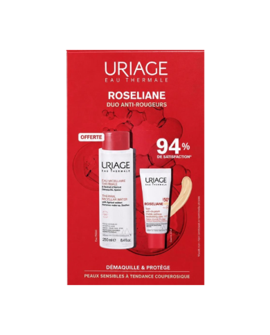 URIAGE OFFRE ROSELIANE CC CREME SPF50+ TEINTE CLAIRE 40 ML + EAU MICELLAIRE THERMALE 250 ML