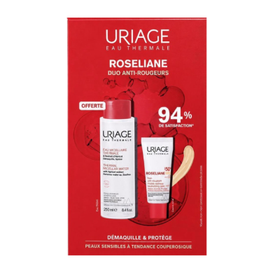 URIAGE OFFRE ROSELIANE CC CREME SPF50+ TEINTE CLAIRE 40 ML + EAU MICELLAIRE THERMALE 250 ML