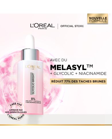 L'OREAL PARIS GLYCOLIC BRIGHT SERUM 8% ECLAIRCISSANT ANTI TACHES 30 ML