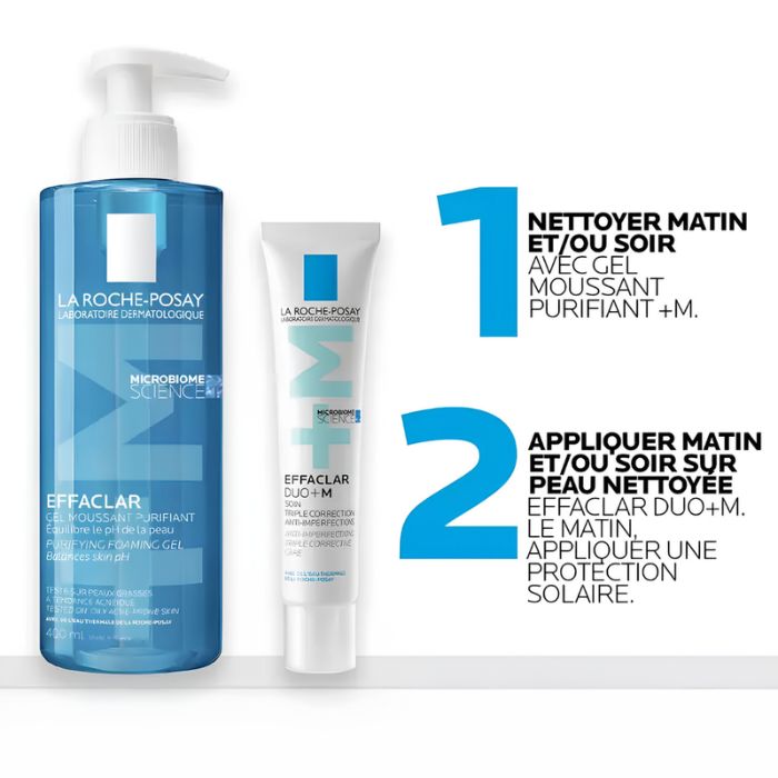 LA ROCHE POSAY OFFRE BLACK FRIDAY ROUTINE ANTI IMPERFECTIONS EFFACLAR GEL MOUSSANT 400 ML ET EFFACLAR DUO+ M + TROUSSE ET GEL MO