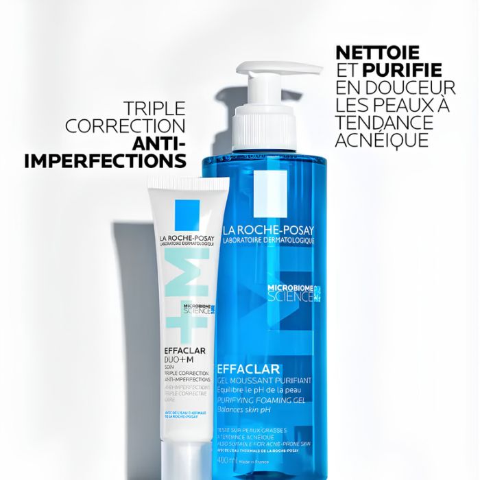 LA ROCHE POSAY OFFRE BLACK FRIDAY ROUTINE ANTI IMPERFECTIONS EFFACLAR GEL MOUSSANT 400 ML ET EFFACLAR DUO+ M + TROUSSE ET GEL MO