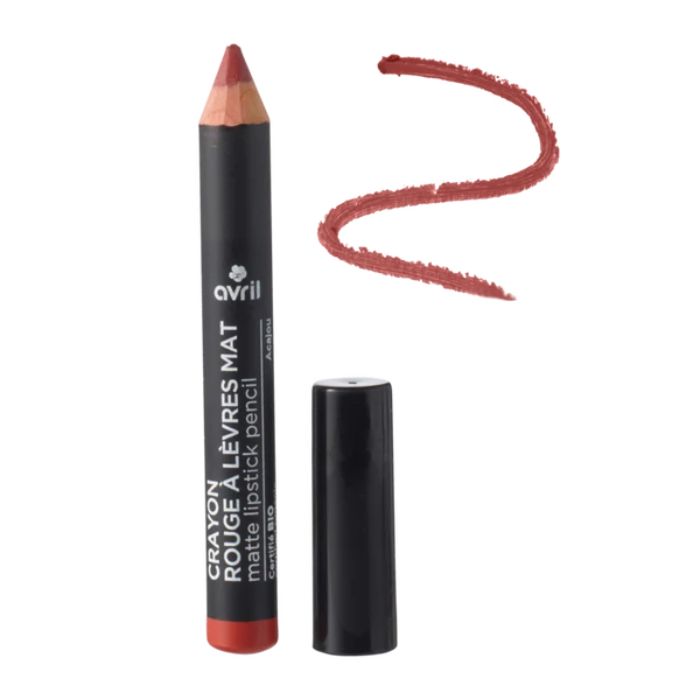 AVRIL CRAYON ROUGE A LEVRES MAT ACAJOU CERTIFIE BIO