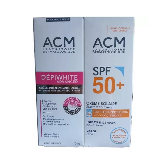 ACM OFFRE DEPIWHITE ADVANCED CREME INTENSIVE ANTI TACHES 40 ML + CREME SOLAIRE SPF50+ 40 ML OFFERTE