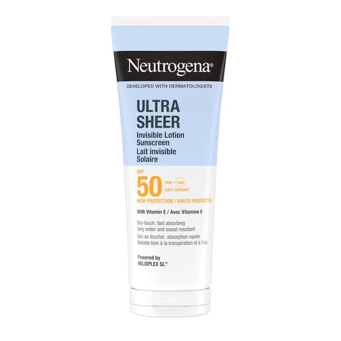 NEUTROGENA ULTRA SHEER LAIT INVISIBLE SOLAIRE SPF 50 HAUTE PROTECTION 200 ML