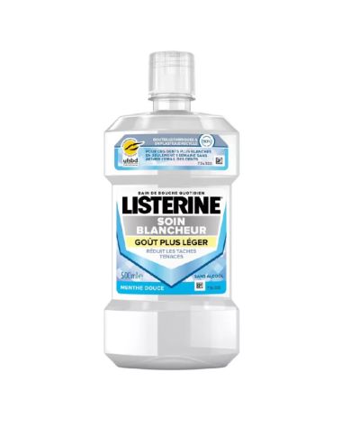 LISTERINE BAIN BOUCHE QUOTIDIEN SOIN BLANCHEUR GOUT PLUS LEGER 500 ML